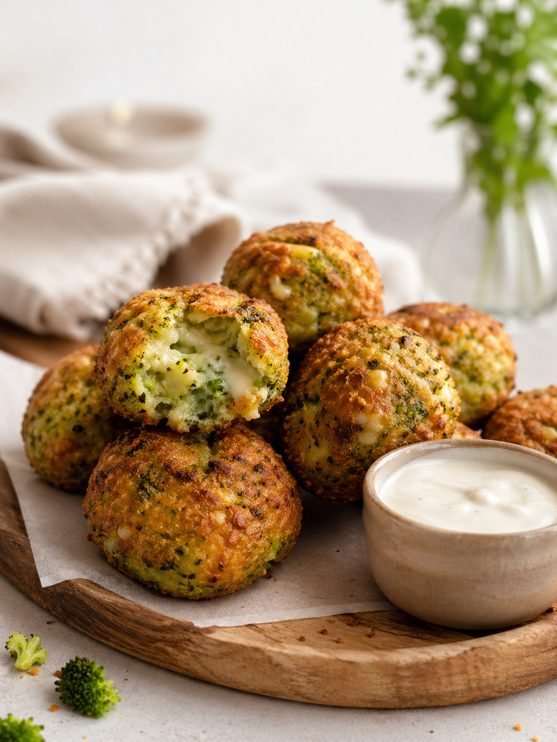 Bolinhos de brócolis e queijo