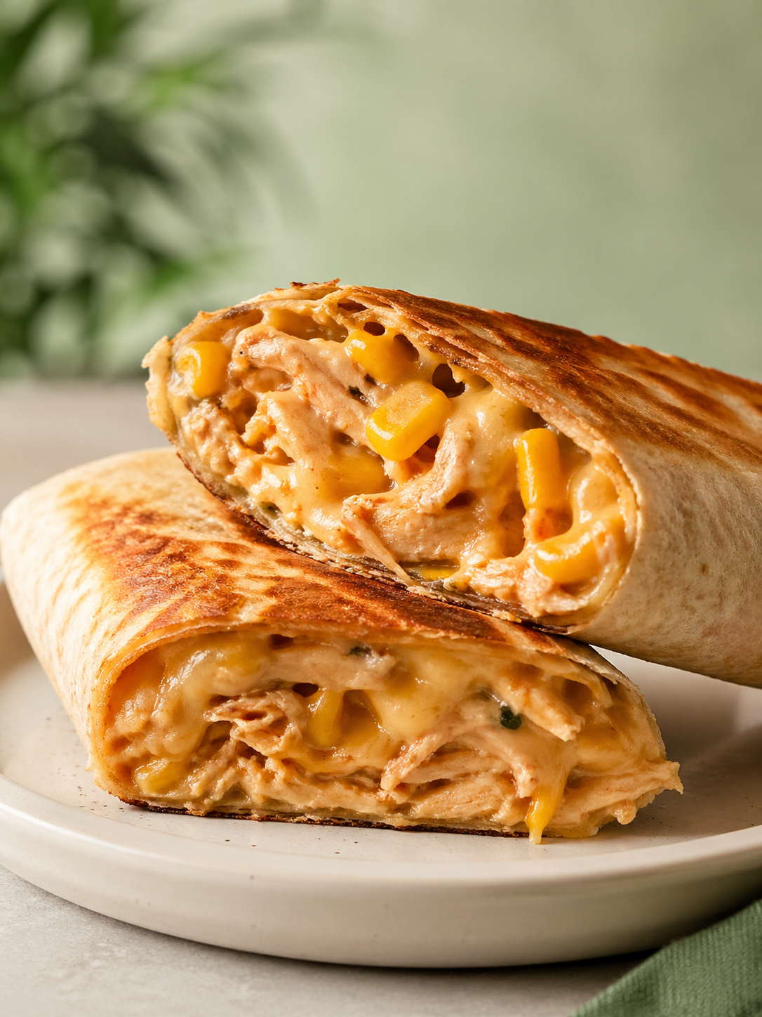 Wrap de frango e queijo